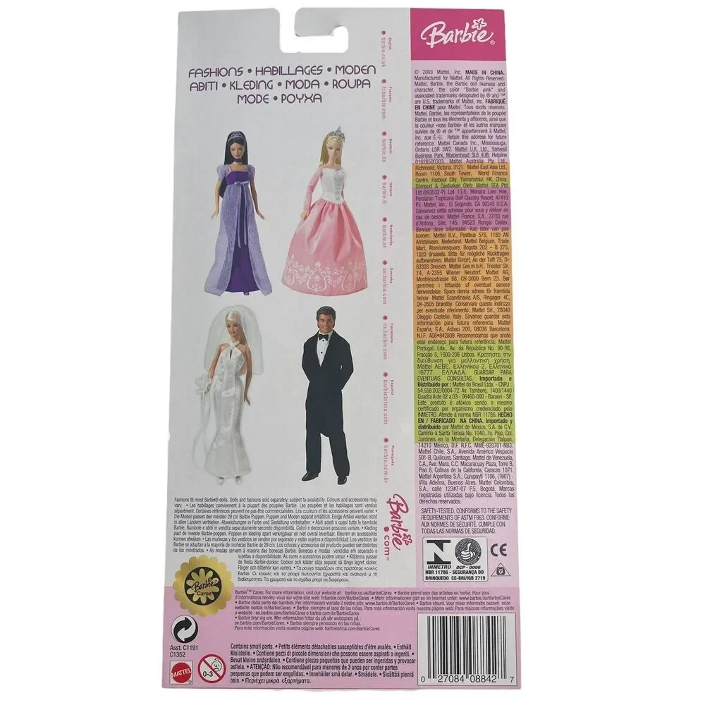 Vintage 2003 Mattel Barbie Blue Wedding Party Dress Outfit Doll‎ Clothes NOS
